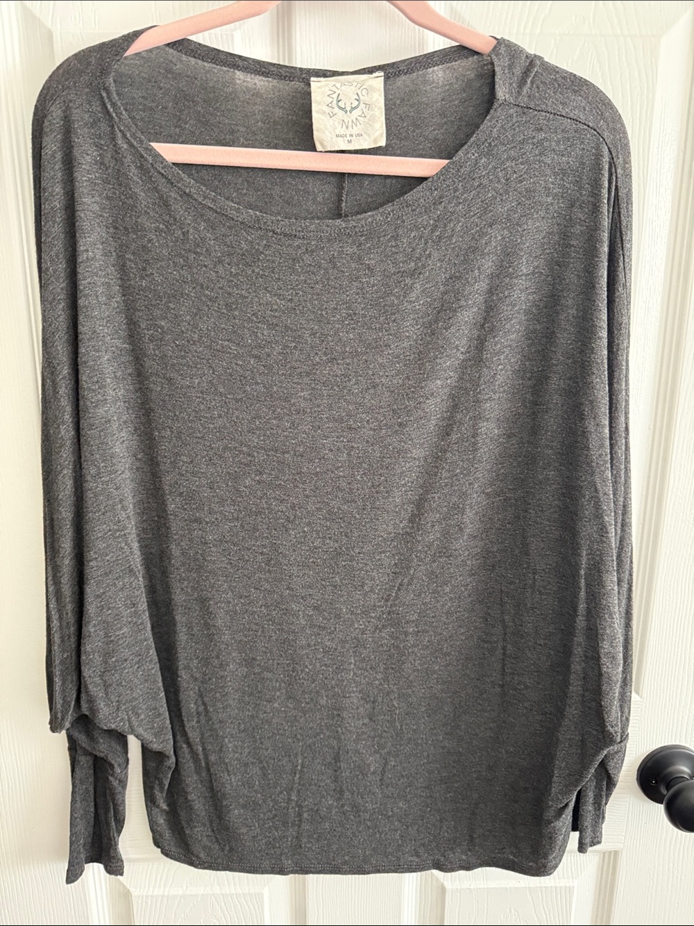 Fantastic Fawn Women's Charcoal Gray Long Sleeve Top